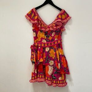 Farm Rio pink floral dress - new with tag size small